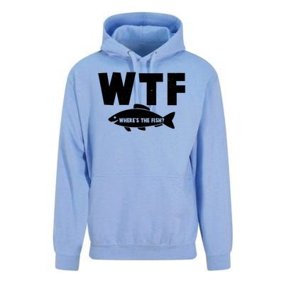 WTF Where's The Fish Fishing Fan Unisex Surf Hoodie