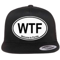 WTF Welcome To Florida Flat Bill Trucker Hat