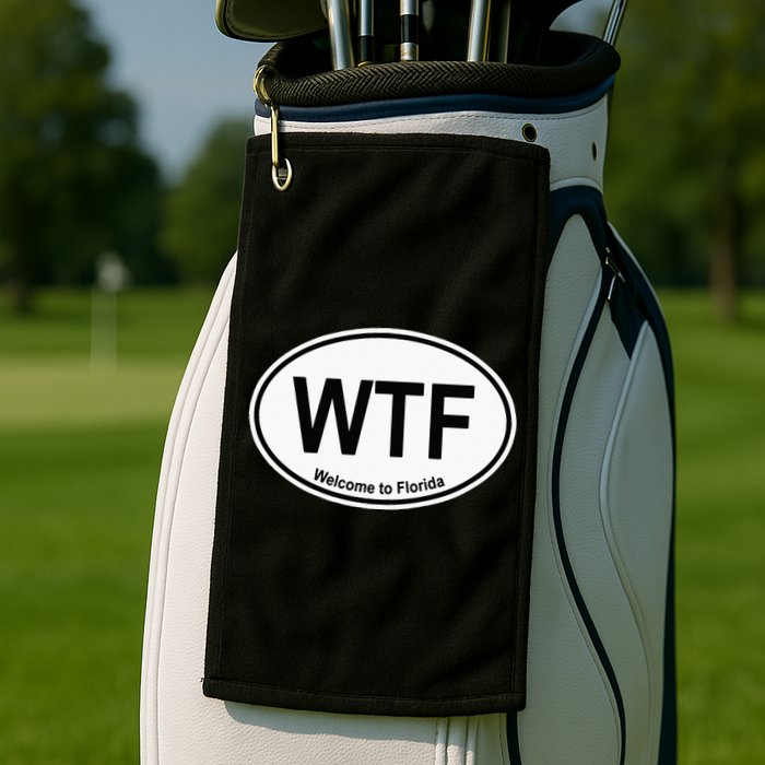 WTF Welcome To Florida Golf Towel
