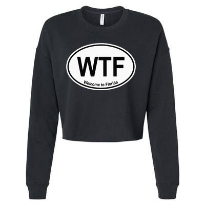 WTF Welcome To Florida Cropped Pullover Crew