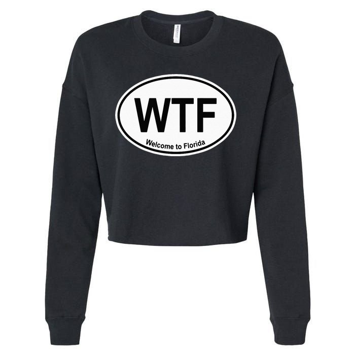 WTF Welcome To Florida Cropped Pullover Crew