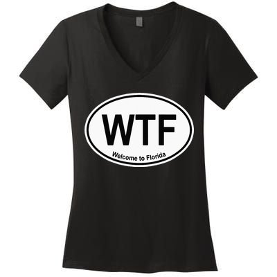 WTF Welcome To Florida Women's V-Neck T-Shirt