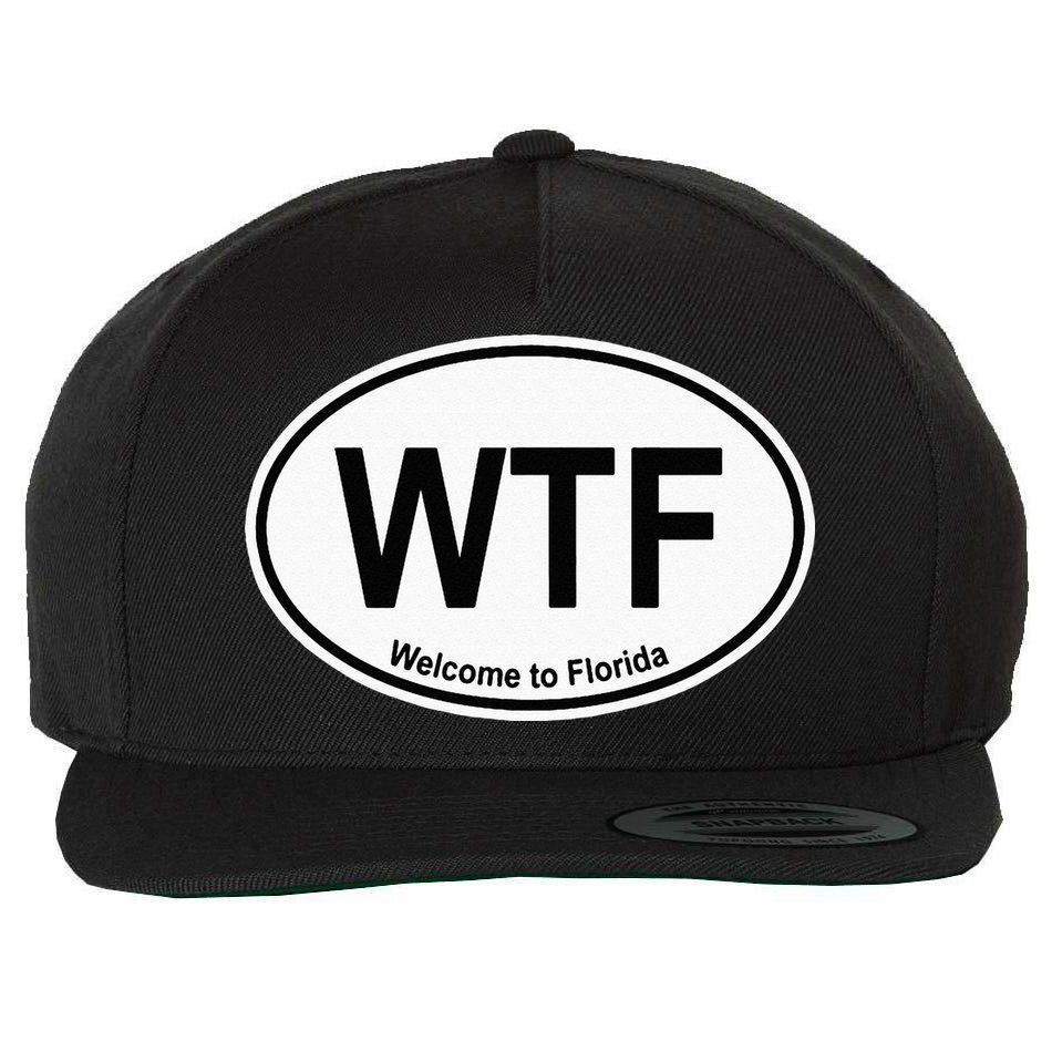 WTF Welcome To Florida Wool Snapback Cap