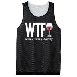 Wtf Wine Turkey Family Funny Thanksgiving Mesh Reversible Basketball Jersey Tank