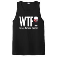 Wtf Wine Turkey Family Funny Thanksgiving PosiCharge Competitor Tank