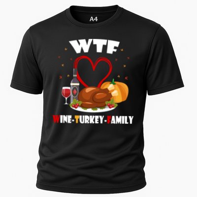 WTF Wine Turkey Family Thanksgiving Performance Shirt