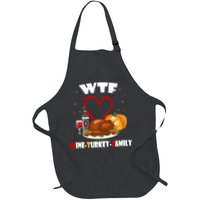 WTF Wine Turkey Family Thanksgiving Apron