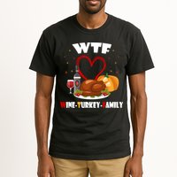 WTF Wine Turkey Family Thanksgiving Tall T-Shirt
