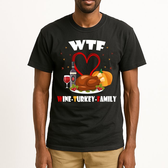 WTF Wine Turkey Family Thanksgiving Tall T-Shirt