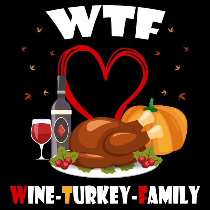 WTF Wine Turkey Family Thanksgiving Flatbill Hat