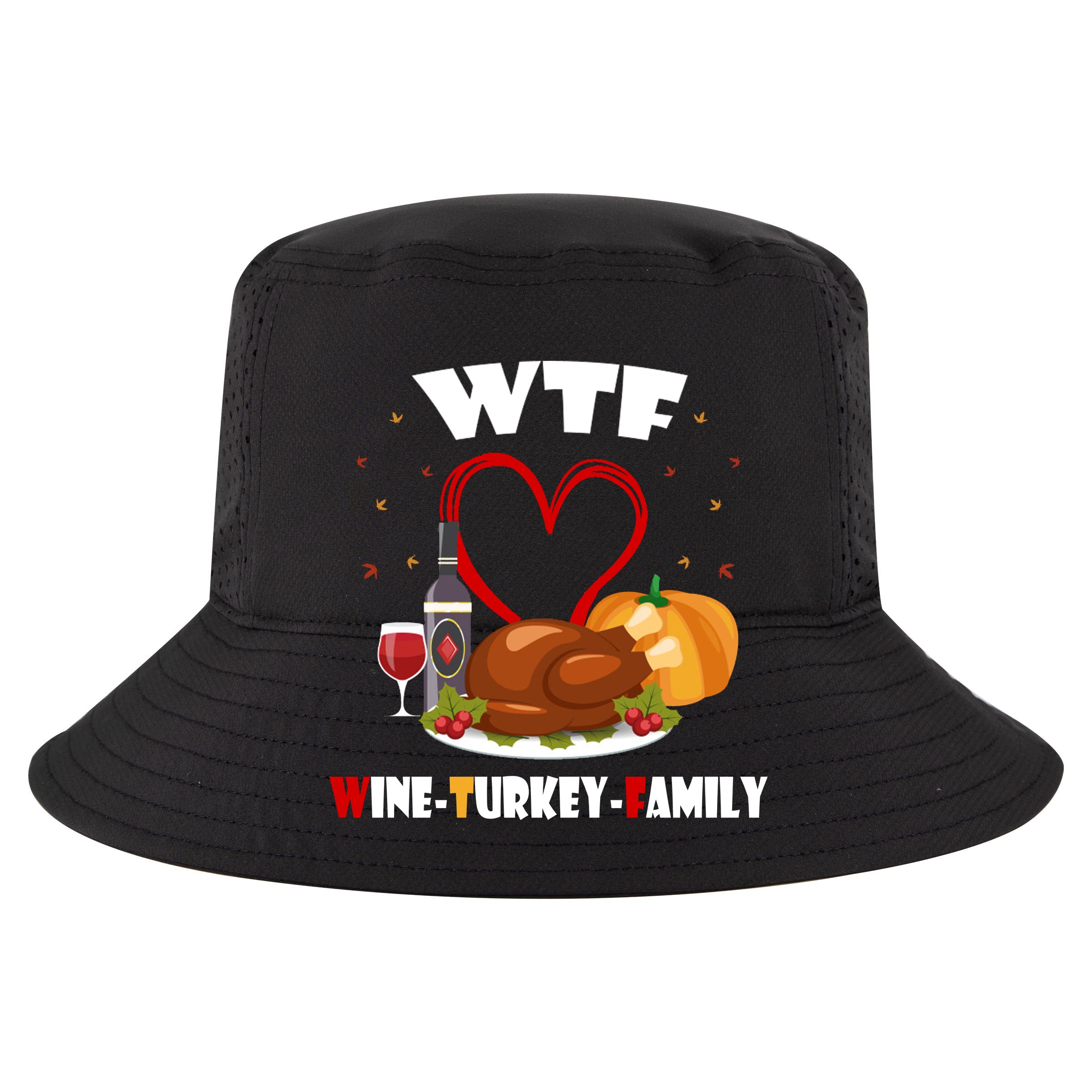 WTF Wine Turkey Family Thanksgiving Women's Crop Top Tee