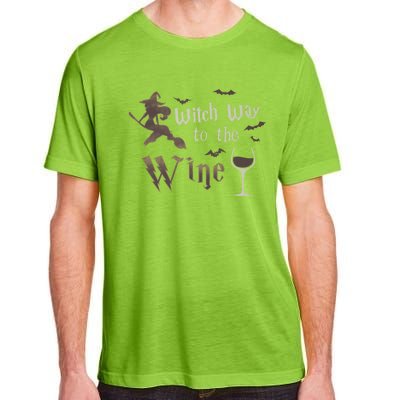 Witch Way To The Wine Vintage Halloween Wine Lover Gift Adult ChromaSoft Performance T-Shirt