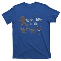 Witch Way To The Wine Vintage Halloween Wine Lover Gift T-Shirt