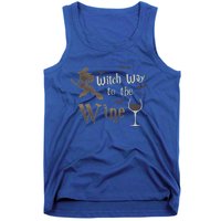 Witch Way To The Wine Vintage Halloween Wine Lover Gift Tank Top