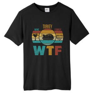 Wtf Wine Turkey Family Gift Happy Thanksgiving 2020 Funny Gift Cool Gift Tall Fusion ChromaSoft Performance T-Shirt