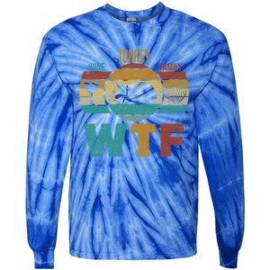 Wtf Wine Turkey Family Gift Happy Thanksgiving 2020 Funny Gift Cool Gift Tie-Dye Long Sleeve Shirt