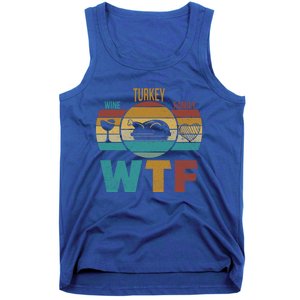 Wtf Wine Turkey Family Gift Happy Thanksgiving 2020 Funny Gift Cool Gift Tank Top