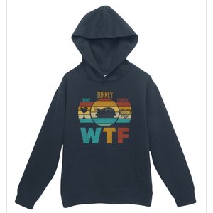 Wtf Wine Turkey Family Gift Happy Thanksgiving 2020 Funny Gift Cool Gift Urban Pullover Hoodie