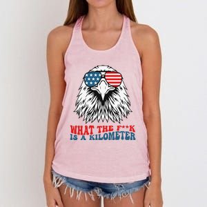 Wtf What The Fuck Is A Kilometer George Washington Women's Knotted Racerback Tank