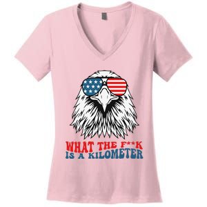 Wtf What The Fuck Is A Kilometer George Washington Women's V-Neck T-Shirt