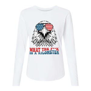 Wtf What The Fuck Is A Kilometer George Washington Womens Cotton Relaxed Long Sleeve T-Shirt