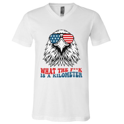 Wtf What The Fuck Is A Kilometer George Washington V-Neck T-Shirt