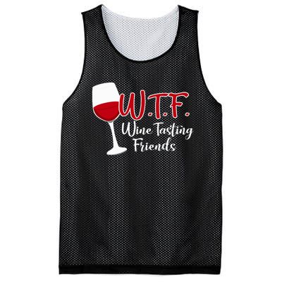 Wtf Wine Tasting Friends Drinking Gift Mesh Reversible Basketball Jersey Tank