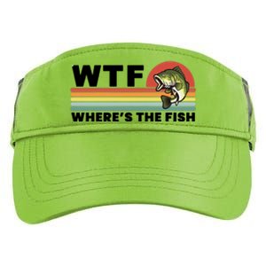 WTF Where's The Fish Funny Fisherman Adult Drive Performance Visor