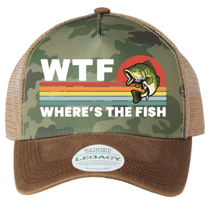 WTF Where's The Fish Funny Fisherman Legacy Tie Dye Trucker Hat