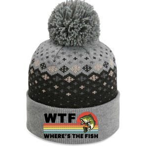 WTF Where's The Fish Funny Fisherman The Baniff Cuffed Pom Beanie