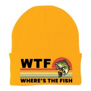 WTF Where's The Fish Funny Fisherman Knit Cap Winter Beanie