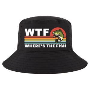 WTF Where's The Fish Funny Fisherman Cool Comfort Performance Bucket Hat