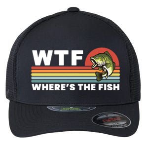 WTF Where's The Fish Funny Fisherman Flexfit Unipanel Trucker Cap