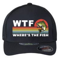 WTF Where's The Fish Funny Fisherman Flexfit Unipanel Trucker Cap