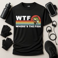 WTF Where's The Fish Funny Fisherman Performance Shirt