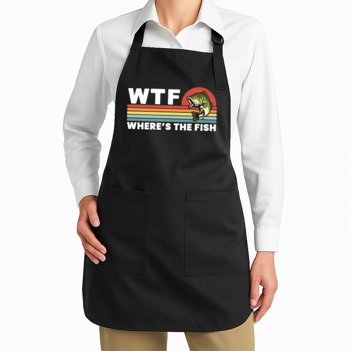 WTF Where's The Fish Funny Fisherman Apron