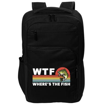 WTF Where's The Fish Funny Fisherman Impact Tech Backpack