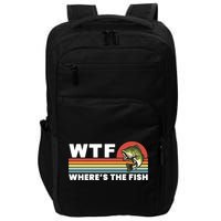 WTF Where's The Fish Funny Fisherman Impact Tech Backpack