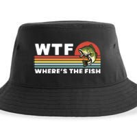 WTF Where's The Fish Funny Fisherman Sustainable Bucket Hat