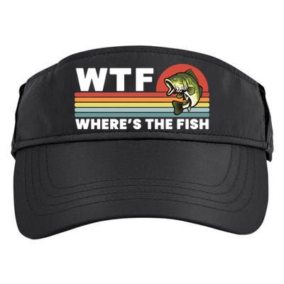 WTF Where's The Fish Funny Fisherman Adult Drive Performance Visor