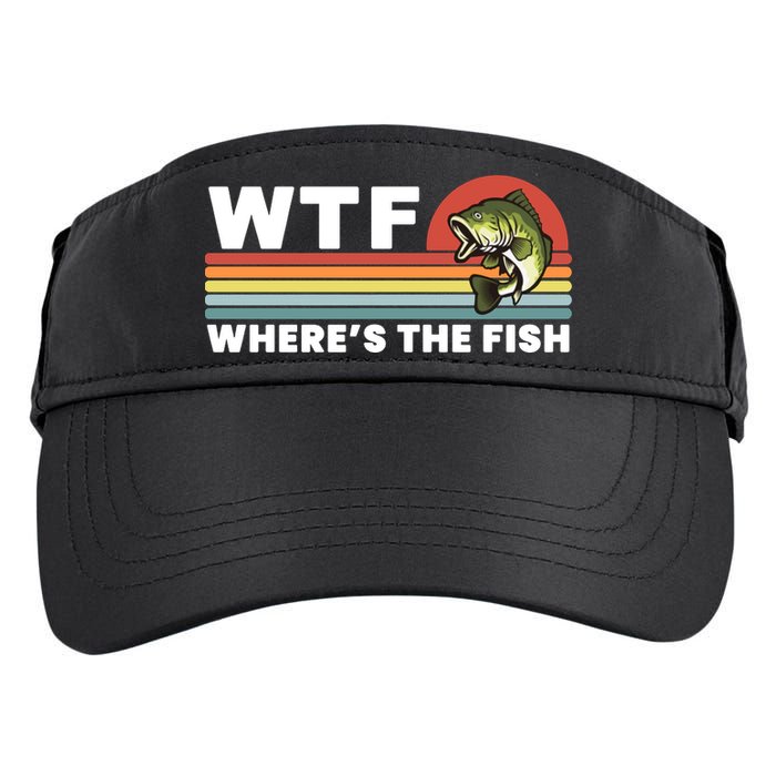 WTF Where's The Fish Funny Fisherman Adult Drive Performance Visor
