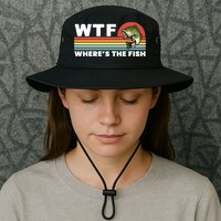 WTF Where's The Fish Funny Fisherman Bucket Hat