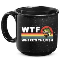 WTF Where's The Fish Funny Fisherman 15oz Campfire Ceramic Mug
