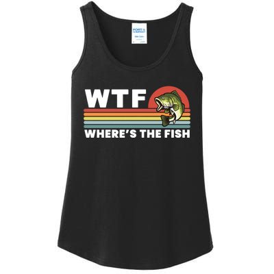 WTF Where's The Fish Funny Fisherman Ladies Essential Tank