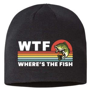 WTF Where's The Fish Funny Fisherman Sustainable Beanie