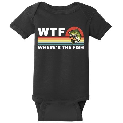 WTF Where's The Fish Funny Fisherman Baby Bodysuit
