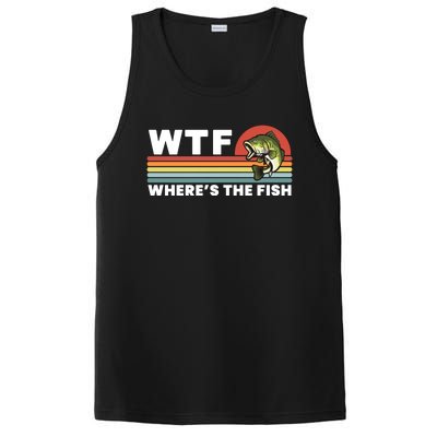 WTF Where's The Fish Funny Fisherman PosiCharge Competitor Tank