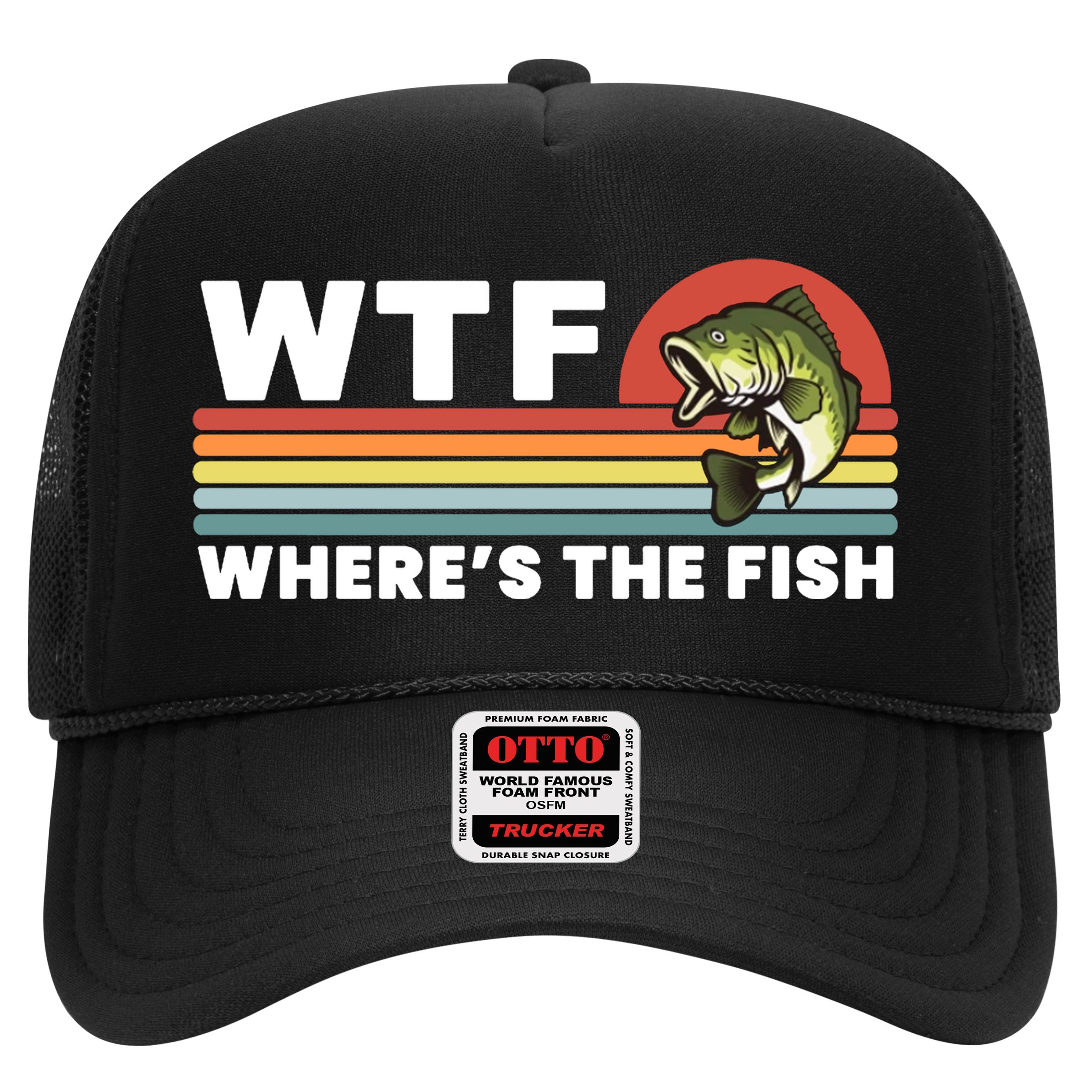 WTF Where's The Fish Funny Fisherman Hat
