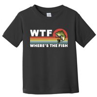WTF Where's The Fish Funny Fisherman Toddler T-Shirt