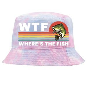 WTF Where's The Fish Funny Fisherman Tie-Dyed Bucket Hat